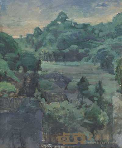 周一清 2002年作 查济春雨 54×45cm